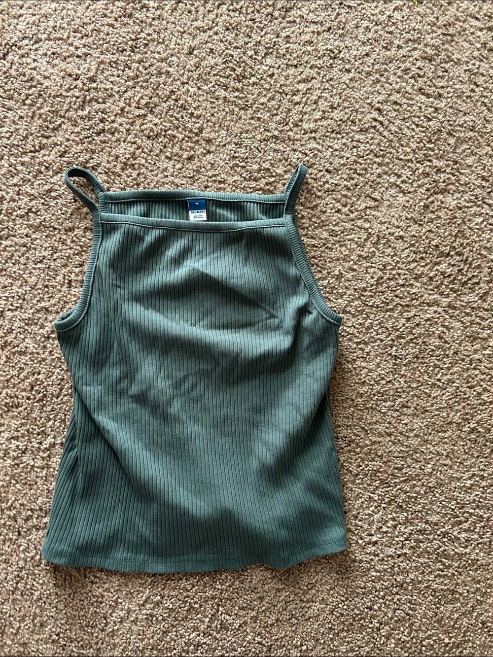 Old Navy Ribbed Square Neck Cami - Sage Green